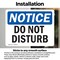 Signmission Do Not Disturb, 5 in W x Rectangle, Vinyl Decal OS-2PACK-NS-D-35-L-11147 - alternate 6